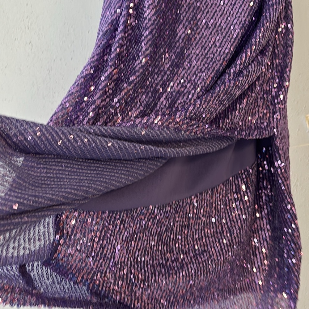 Purple Sequin Dress Size M - Picture 7 of 11